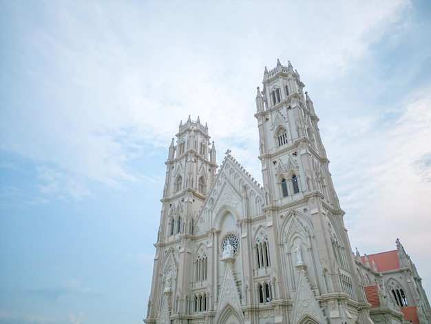 Song Vinh Church also known as Parish Song Vinh in Phu My which attracts tourists to visit spiritually on weekends in Vung Tau Vietnam Song Vinh Church have construction building look like France