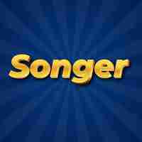 Photo songer text effect gold jpg attractive background card photo