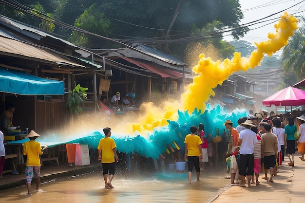 Водный фестиваль Songkran Banner в Таиланде