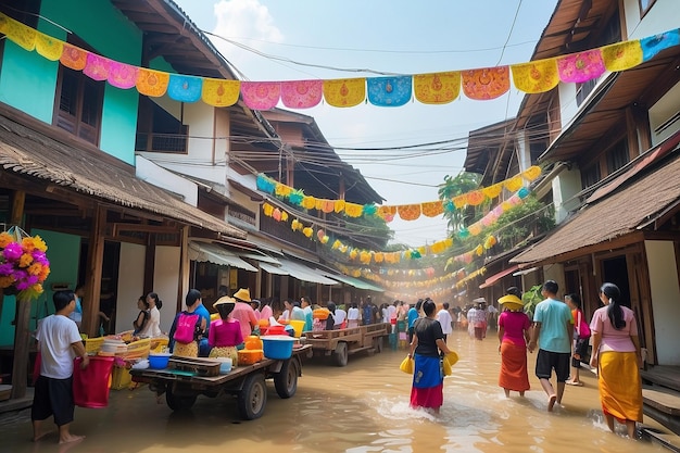 Водный фестиваль Songkran Banner в Таиланде