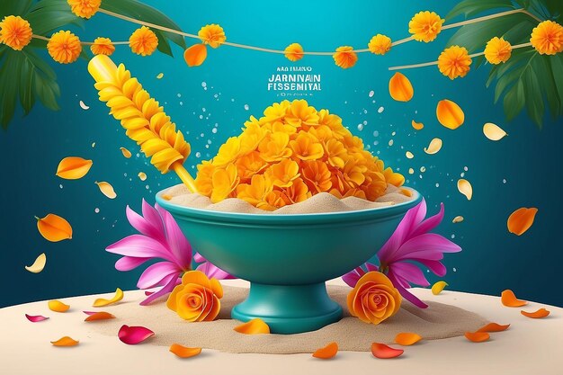 Songkran festival Thailand traditional new year Marigold rose petals in bowl an