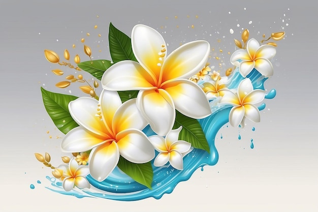 Songkran Festival in Thailand Vector Thai traditional Thai Gold Water Splash