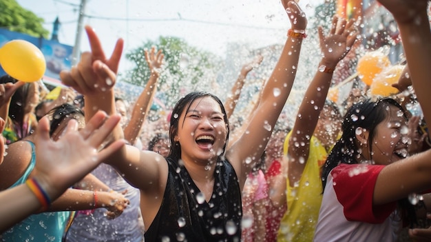 사진 송크란 축제 태국