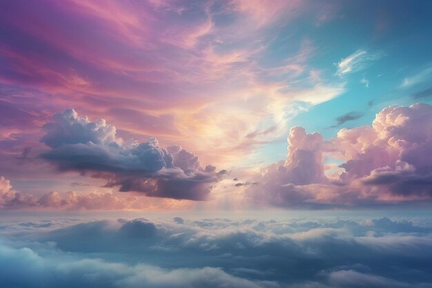 Sonho Cromatico Onde as Nuvens Dancam em Cores