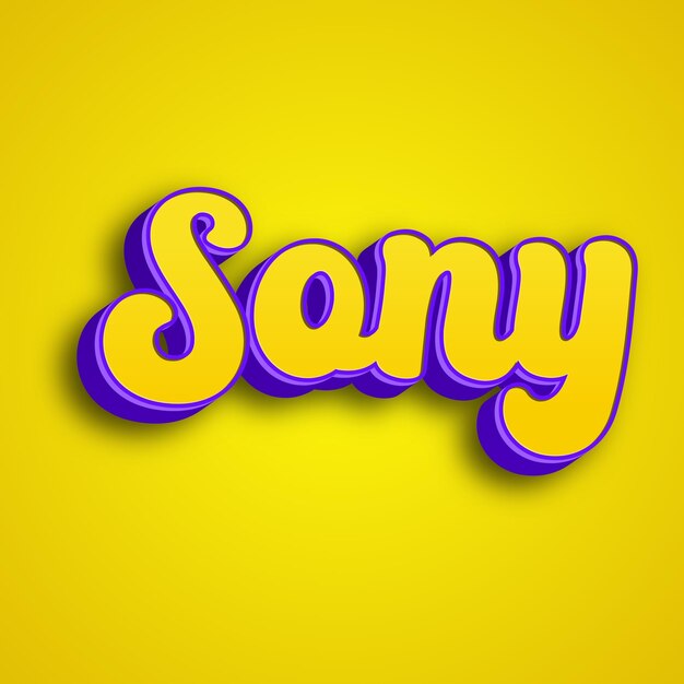 Foto sony typography 3d design giallo rosa bianco sfondo foto jpg