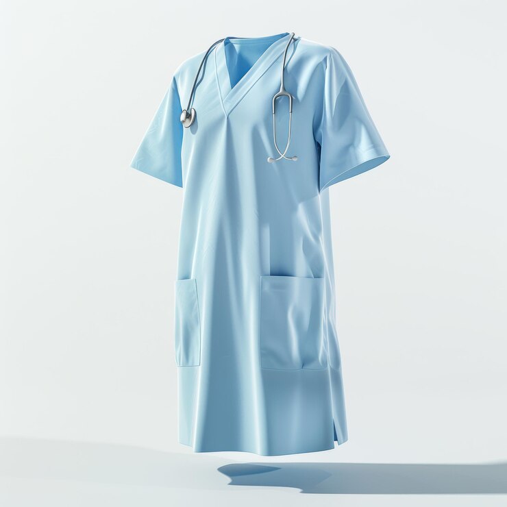 Photo a soothing hospital gown ready for compassionate care in a serene healing environment