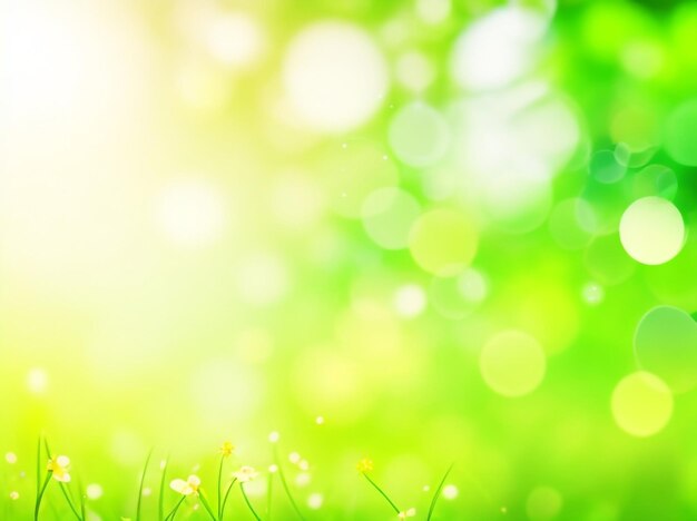 Soothing serenity abstract circular green bokeh background verdant tranquility