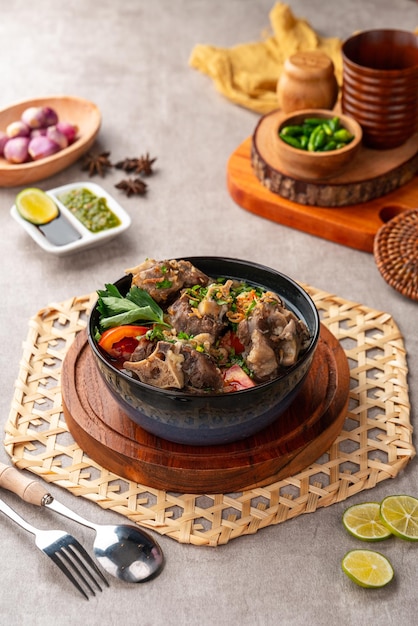 Sop Buntut or Oxtail Soup. Indonesian traditional culinary