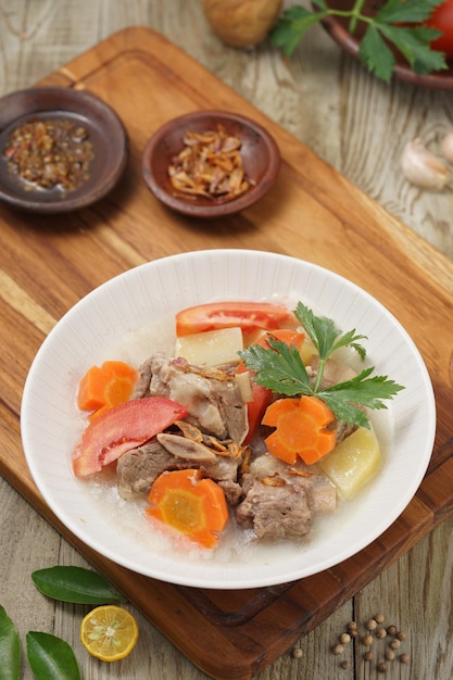 Photo sop iga sapi or short rib soup