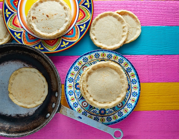 手作りのメキシコの伝統的な食べ物