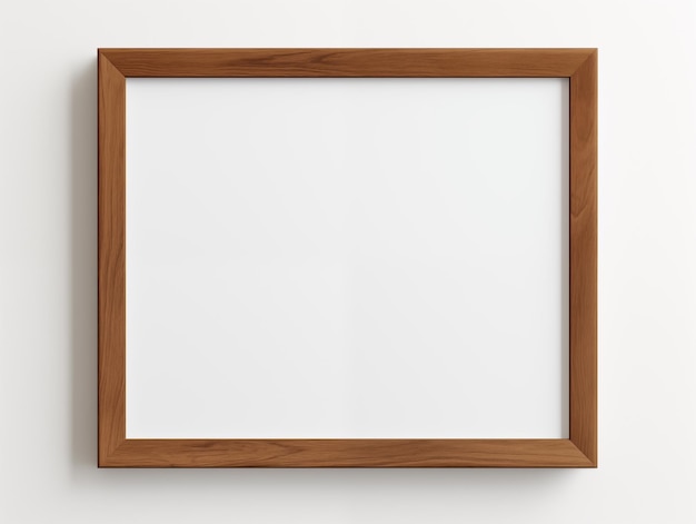 Sophisticated 43 White Picture Frame Mockup met bruine rand
