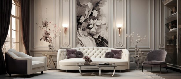 Photo sophisticated design background for elegant interiors