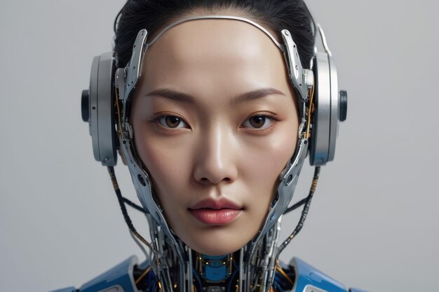 Sophisticated Female Android Portrait