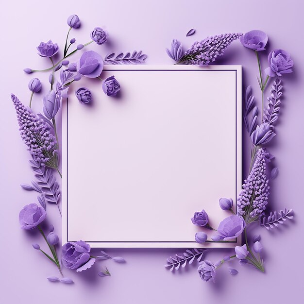 Sophisticated lavender modern splash frame with elegance