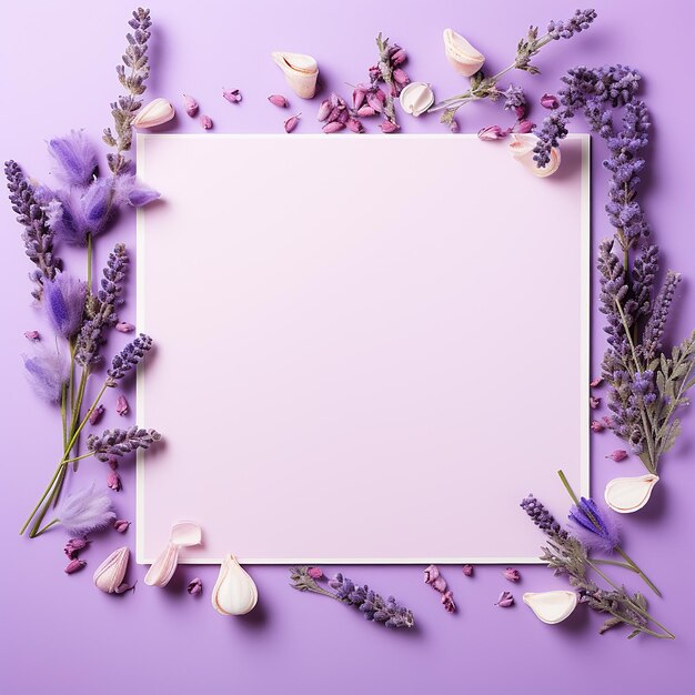 Sophisticated lavender modern splash frame with elegance