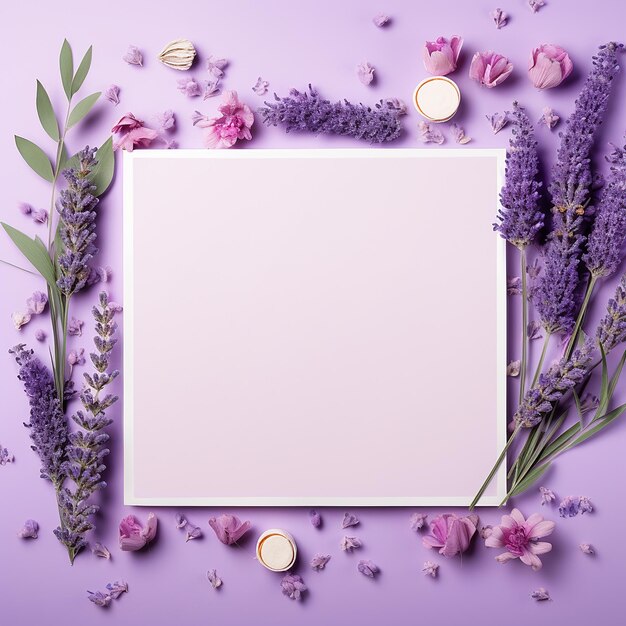 Sophisticated lavender modern splash frame with elegance