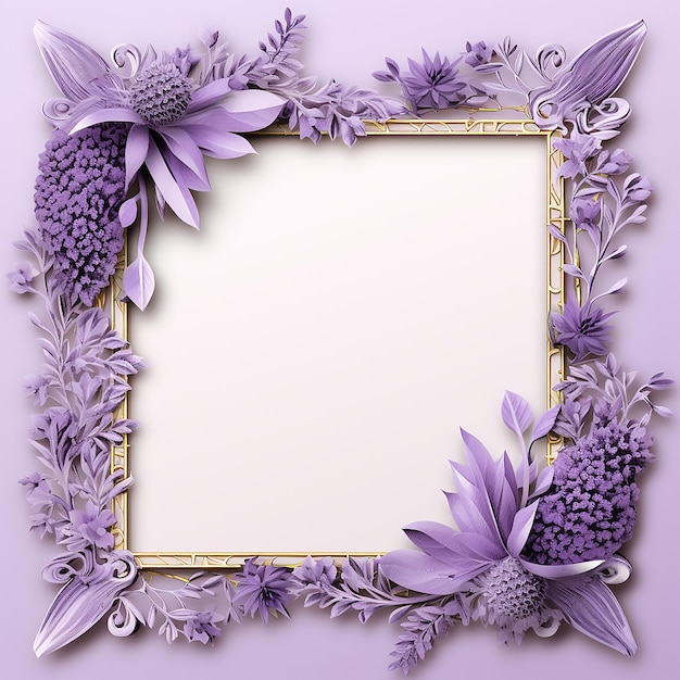 Sophisticated lavender modern splash frame with elegance