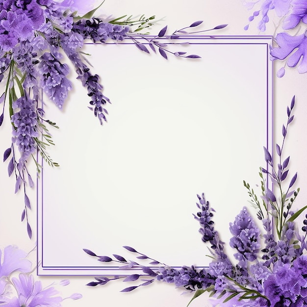 Sophisticated lavender modern splash frame with elegance