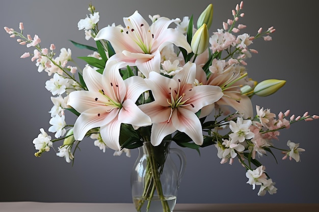 Sophisticated Lily Arrangement in Soft Tones