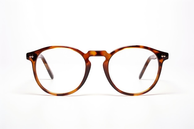 고급스러운 광학 안경은 고립된 색 배경에 대해 정교한 스타일을 가지고 있습니다.