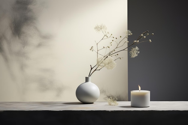 Sophisticated Simplicity Artistic Showcasing of Minimal Product in Luxurious Summer Ambiance