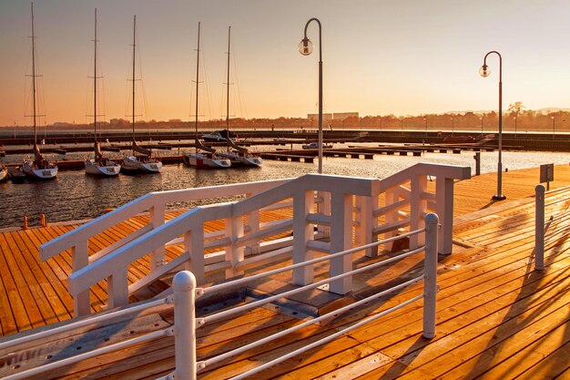 Photo sopot marina with yachts