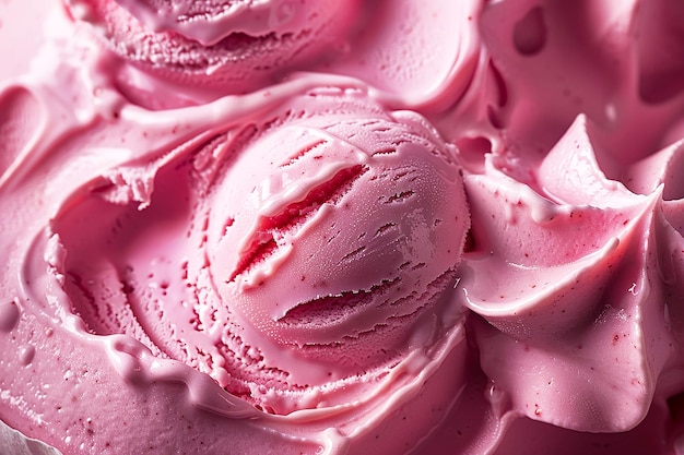 Sorbet strawberry ice cream background