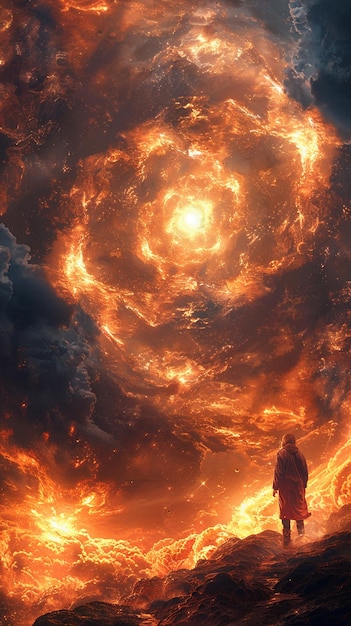 Photo sorcerer gazing into the heart of a celestial storm