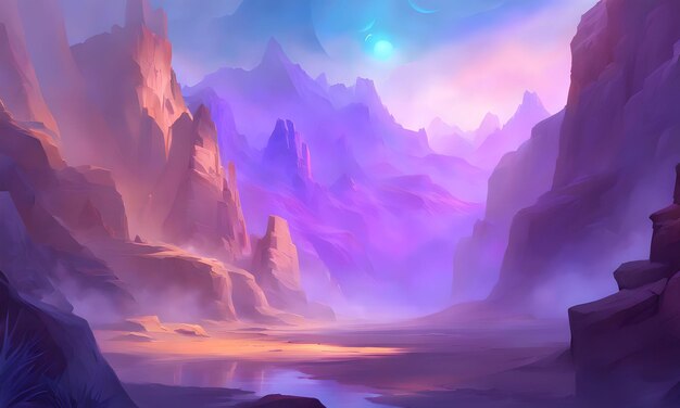 Photo sorcerer's secret canyon fantasy wallpaper