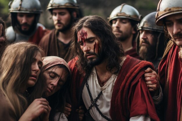 Sorrowful reenactment of Stations of the Cross