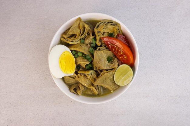 Soto babat or tripe soup is indonesian street food