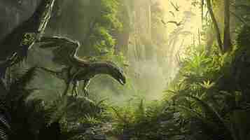 Photo soul of carboniferous forest stylized essence