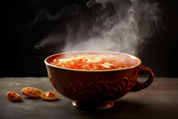 Photo soulful comfort embracing the warmth of tomato soup