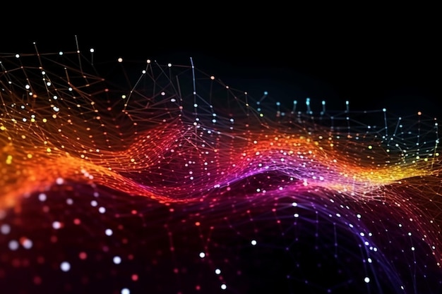 Sound of information Musical stream of data visualized through interlacing dots
