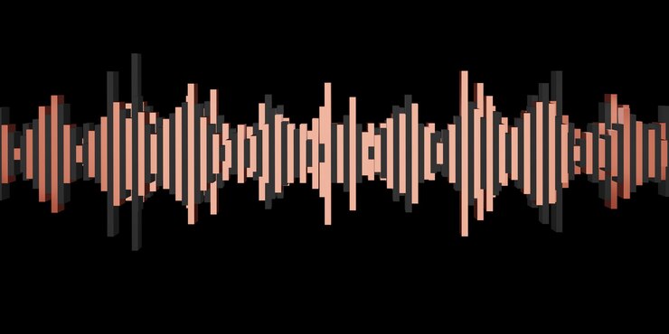 Photo sound wave heart wave 3d illustration