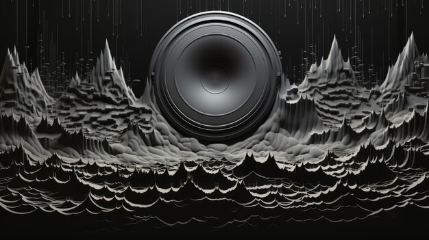 Photo sound waves audio equalizer audio digital waveform music party dj