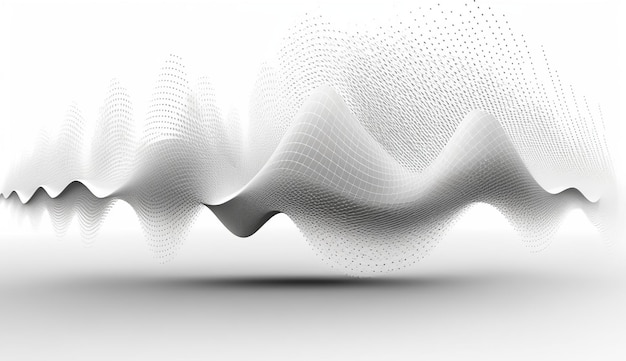 Sound waves Dynamic effect illustration with particle wave flow AI Generative