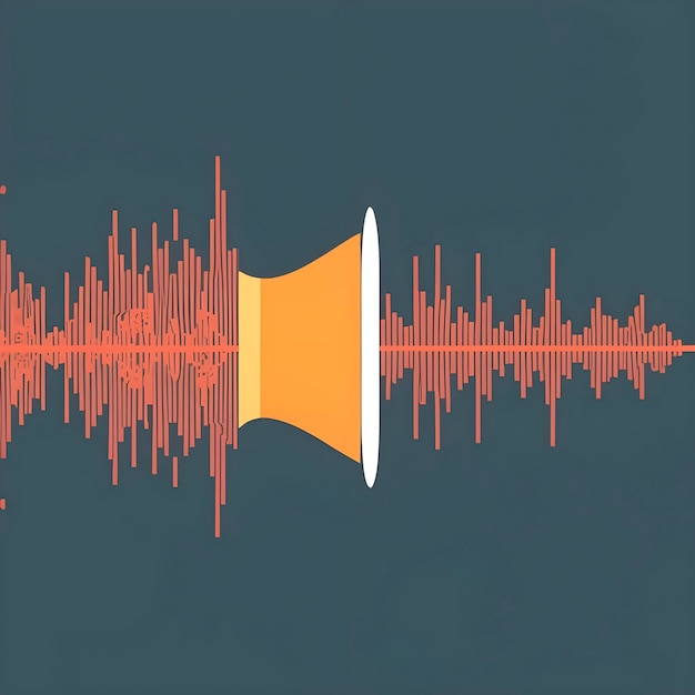 Foto ondate sonore generate dal diagramma degli altoparlanti