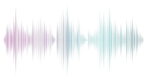 音波 png スティッカー カラフルなデザイン 透明な背景