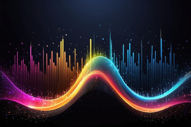 Soundwave Brilliance Colorful Equalizer Visualization Illustration