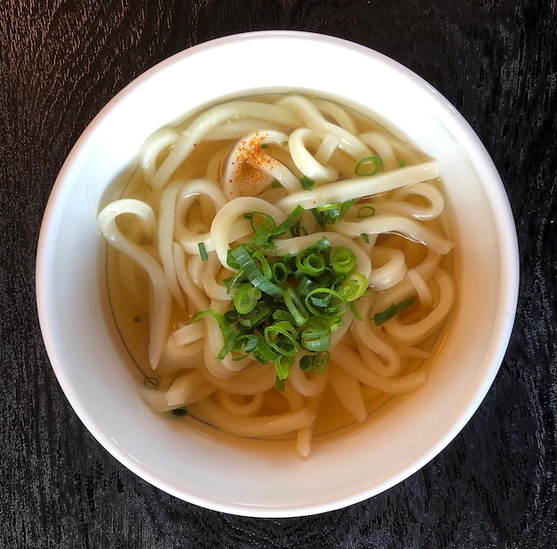 Photo soup in bowl on table