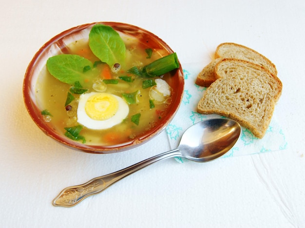 Soup and bread