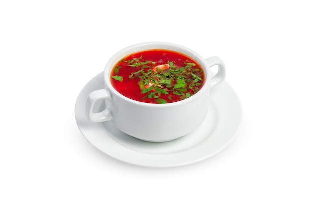 Soup isolated on a white background