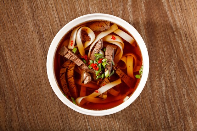 Soup with meat and noodles