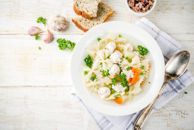 Soup with meatballs