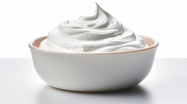 Photo sour cream on white