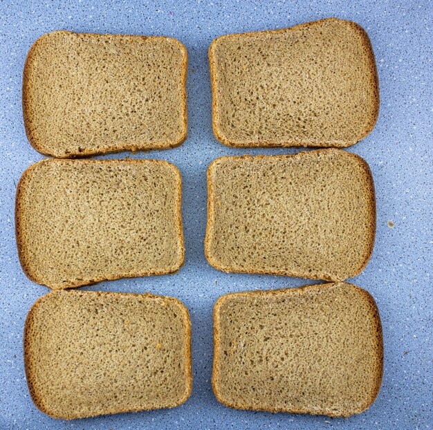 Sour rye bread Slices of rye bread on the table