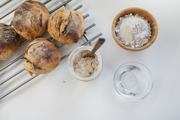 Sourdough starter yeast ingredients