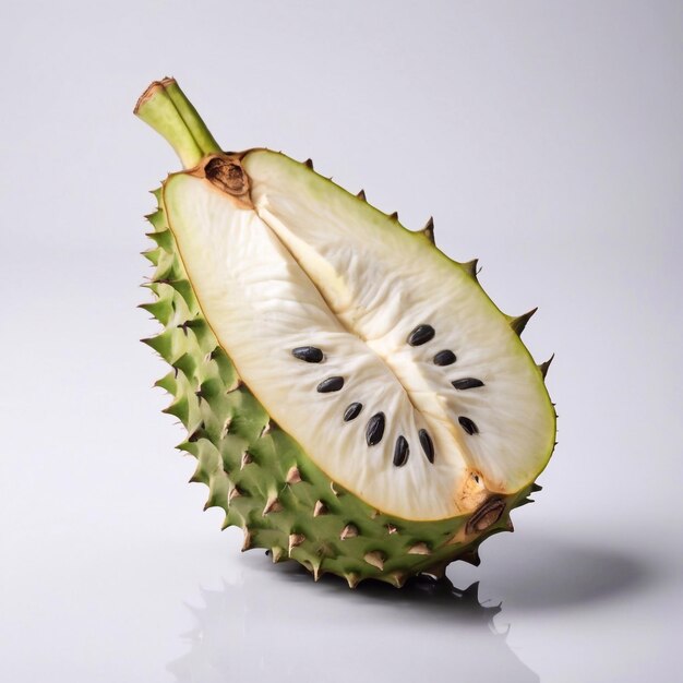 Soursop in tweeën gesneden