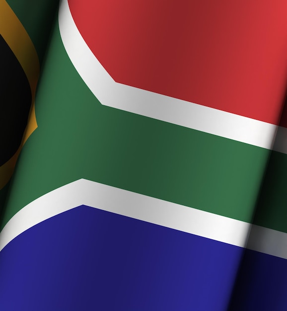南アフリカの旗の劇的な背景がいっぱい